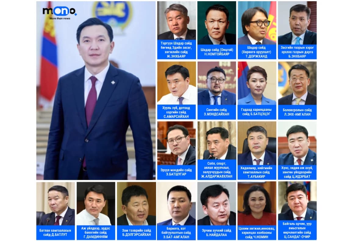 Шинэ Засгийн газрын сайд нар тодорлоо